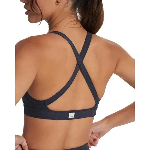 Vuori Elevation Ruched Bra in Navy Size XS - Picture 3 of 6